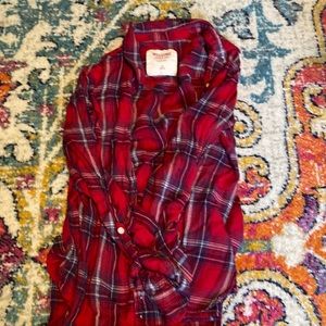 Blue and red flannel